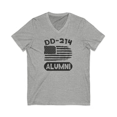 DD 214 Alumni Unisex Jersey Short Sleeve V-Neck Tee