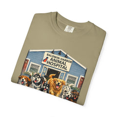Front Graphic "Who Let the Dogs Out?" Baldwin Harbor Animal Hospital Cute Vet Clinic T Shirt