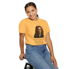 Isaac Newton Quote T-Shirt — "Gravity wasn't my idea" Scientific Humor Tee