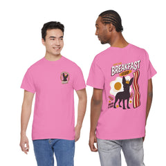 Breakfast Club Dog T‑Shirt — Retro Bacon & Eggs Graphic Tee