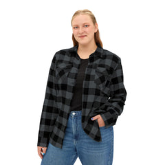 Wild Sound Wolf Guitarist Graphic - Unisex Flannel Shirt