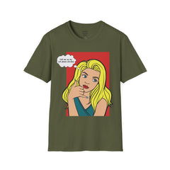 Call Me On My Cell Phone Unisex Softstyle T-Shirt  Pop Art Girl