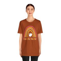 Thankful Teacher T‑Shirt – Retro Rainbow Turkey Teacher Appreciation Tee