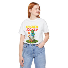 Video Game Chicken Jockey Tee - Unisex Short Sleeve T-Shirt