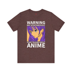 Funny Anime Talk Quote with Girl - Unisex Jersey Short Sleeve Tee