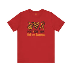 Limb Loss Awareness - Unisex Short Sleeve Tee,Amputee Awareness,Leg Amputee,Arm Amputee,Gift For Him,Gift For Her,Unique Amputee Gift