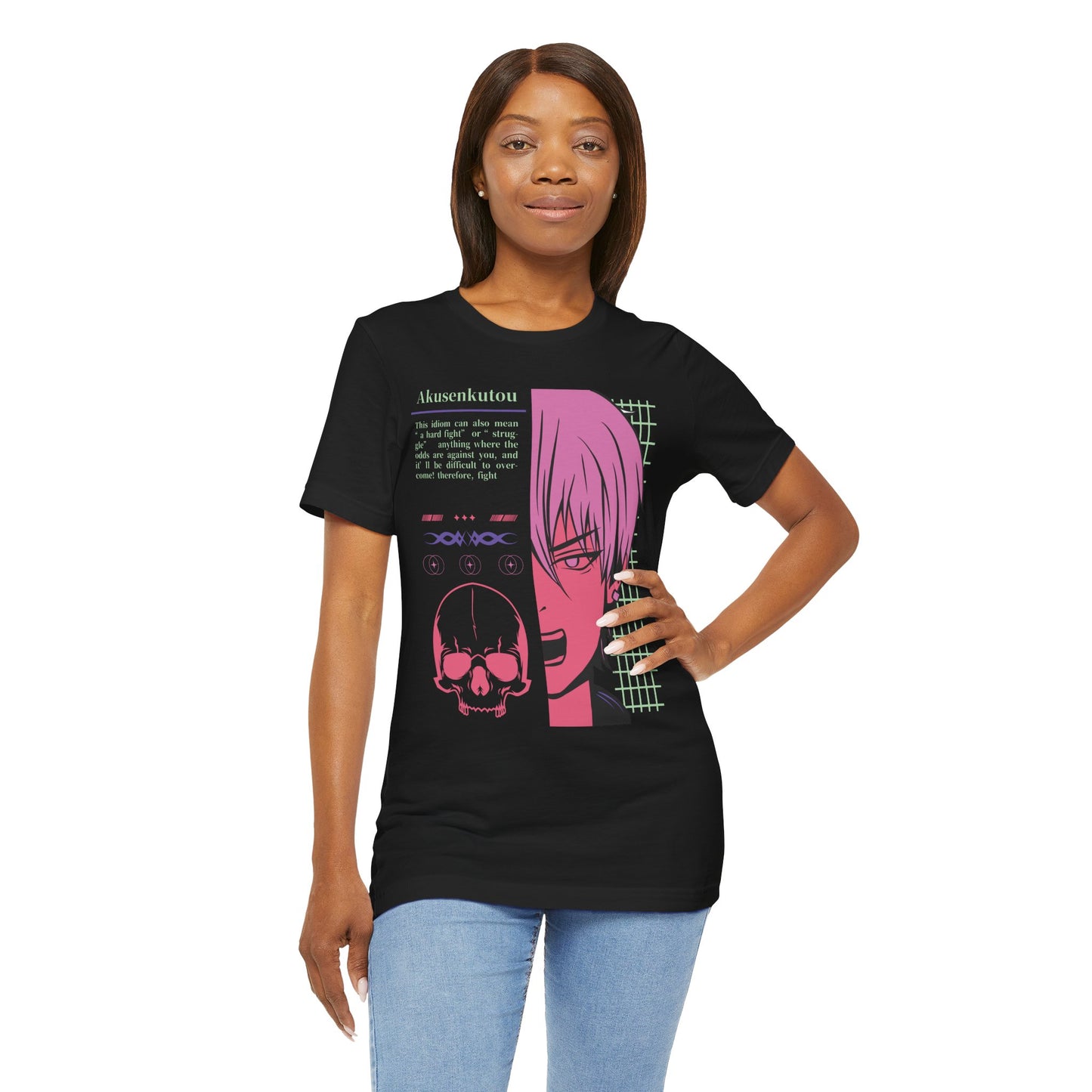 Anime Skull Art - Unisex Jersey Short Sleeve Tee