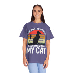 Workout & Cat Lover Unisex T-Shirt - I Just Want to Workout and Hang with My Cat