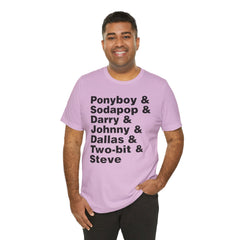 The Outsiders Shirt, Greasers Characters Shirt, Unisex Jersey Short Sleeve Tee