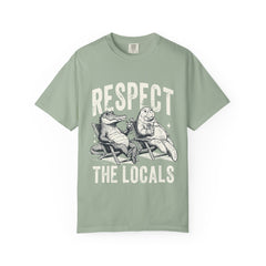 Alligator and Manatee Respect the Locals T-Shirt — Vintage Beach Vibes Graphic Tee