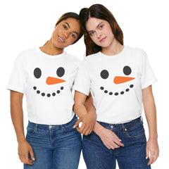 Snowman Face Graphic - Unisex Jersey Short Sleeve Tee
