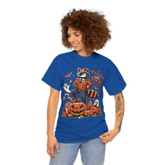 Freaky And Feral Halloween Raccoon! Graphic Unisex Heavy Cotton Tee
