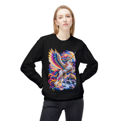 Whimsical Rainbow Winged Unicorn Sweatshirt