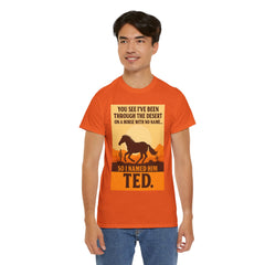 Desert Adventure Tee, Funny Horse Song T-Shirt, Gift for Horse Lovers, Unisex Cotton Tee for All Occasions, Unique Quote Shirt