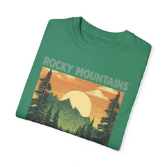 Rocky Mountains Colorado Graphic, Comfort Colors Soft Relaxed Fit Unisex Garment-Dyed T-shirt