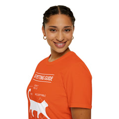 Cat Petting Guide Quote, Unisex Softstyle Graphic T-Shirt