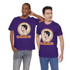 Graphic Tee - Funny Caucasians Satire Head Shot Unisex Jersey Short Sleeve Tee