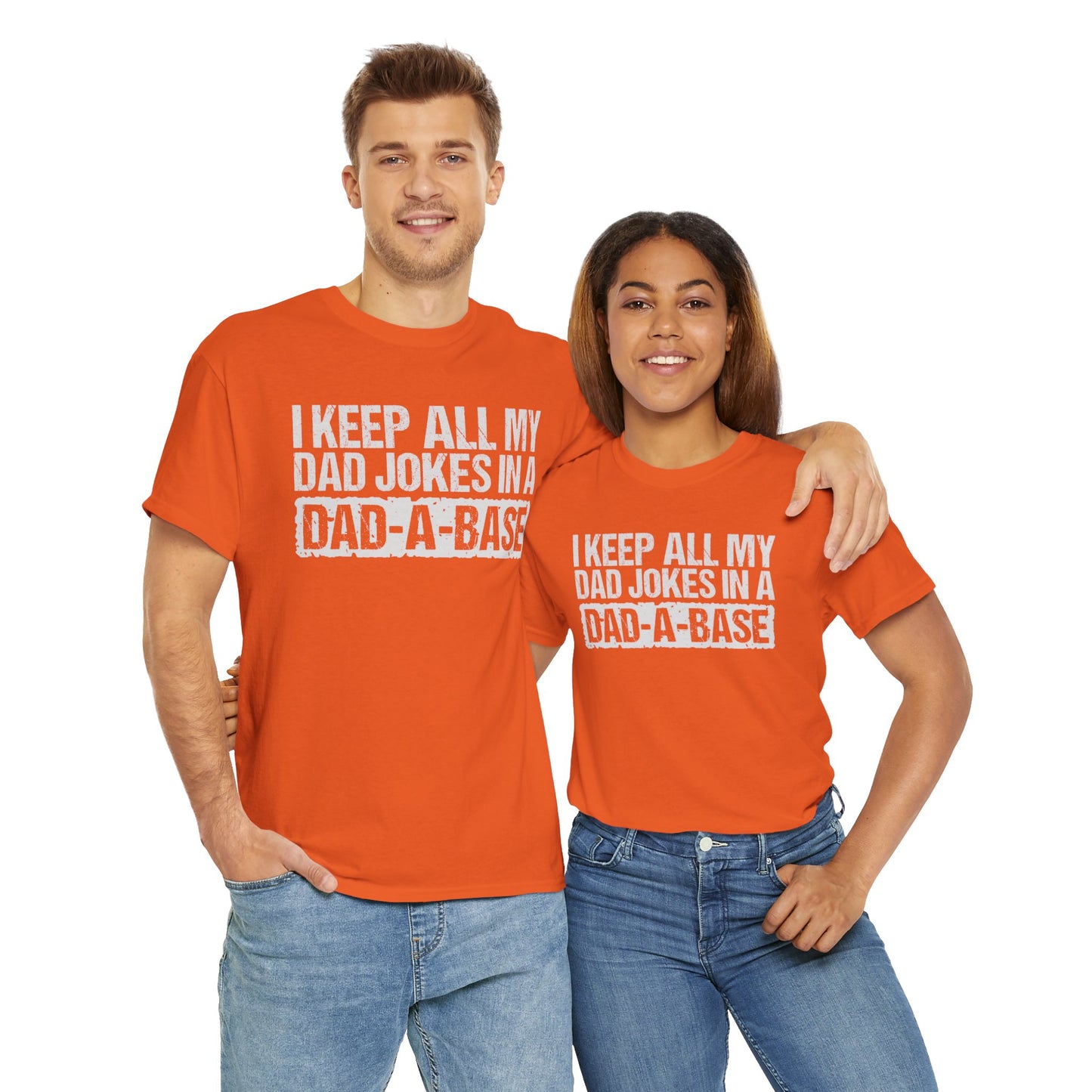 Dads Jokes Only  Dad A Base, Unisex Heavy Cotton Tee