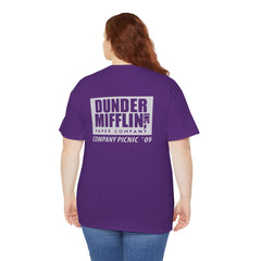 Rochester Unisex Heavy Cotton Tee - Retro Dunder Mifflin Design for Nostalgic Fans