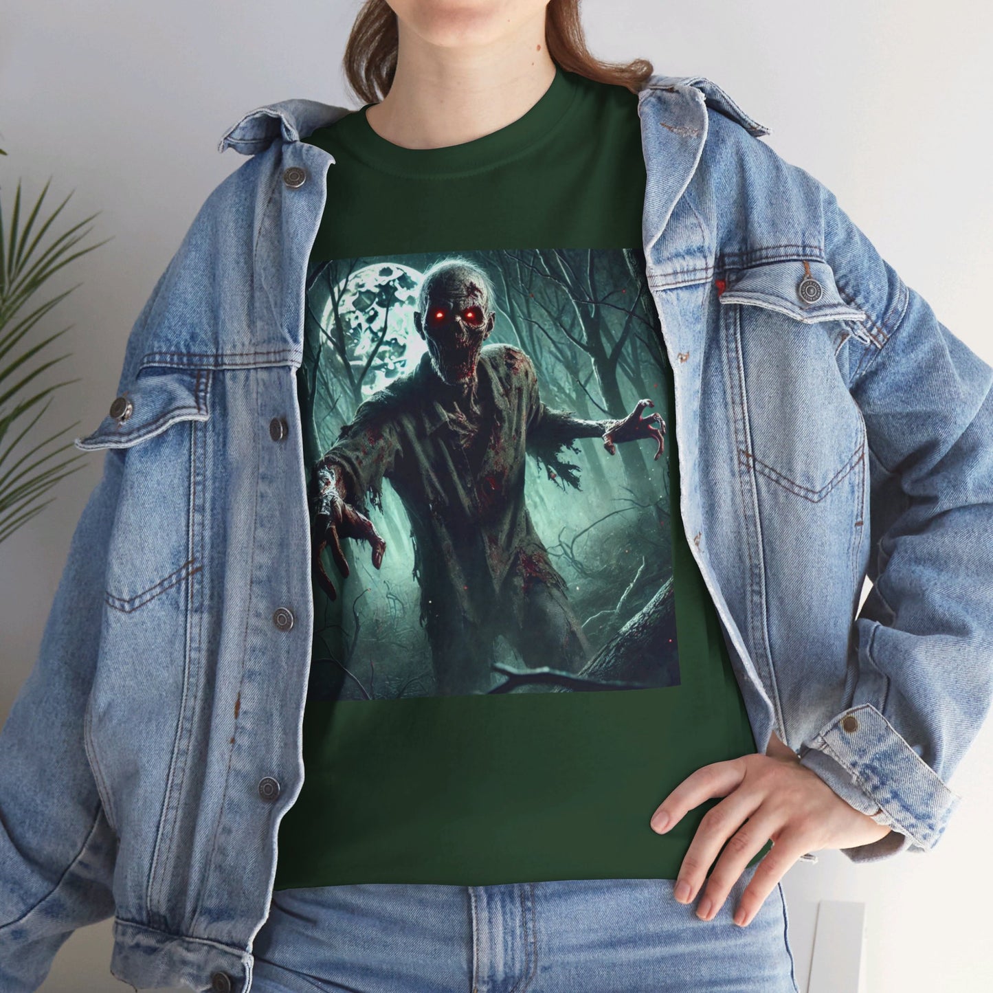 ZOMBIES WOODS! Graphic Unisex Heavy Cotton Tee