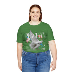 Peaceful Flowers With Dove Unisex Tee