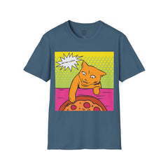 GET ME A PIZZA Cat Pop Art Unisex Softstyle T Shirt  For the Feline or Pizza Lover in all of us.