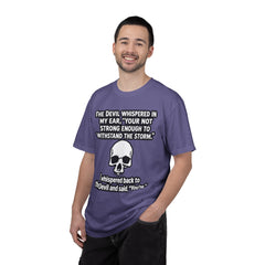 Funny Grammar Police - 'The Devil Whispered...' Skull Resilience Graphic Tee