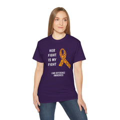 Her Fight Is My Fight Limb Difference Awareness - Unisex Ultra Cotton Tee | Amputee, Leg Amputee. Arm Amputee, Prosthetic Wearer Gift,