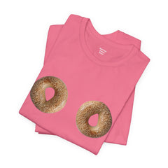 Funny Sexist Bagel Tee - The Bagels Are Hot Come An Get Em Graphic Shirt