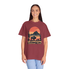 Yellowstone National Park Graphic, Comfort Colors Soft Relaxed Fit Unisex Garment-Dyed T-shirt