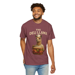 Funny Deli Llama Unisex T-Shirt - Perfect for Foodies and Animal Lovers