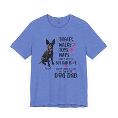 Personalized Dog Dad T‑Shirt — "Treats. Walks. Toys. Naps." Father's Day Gift