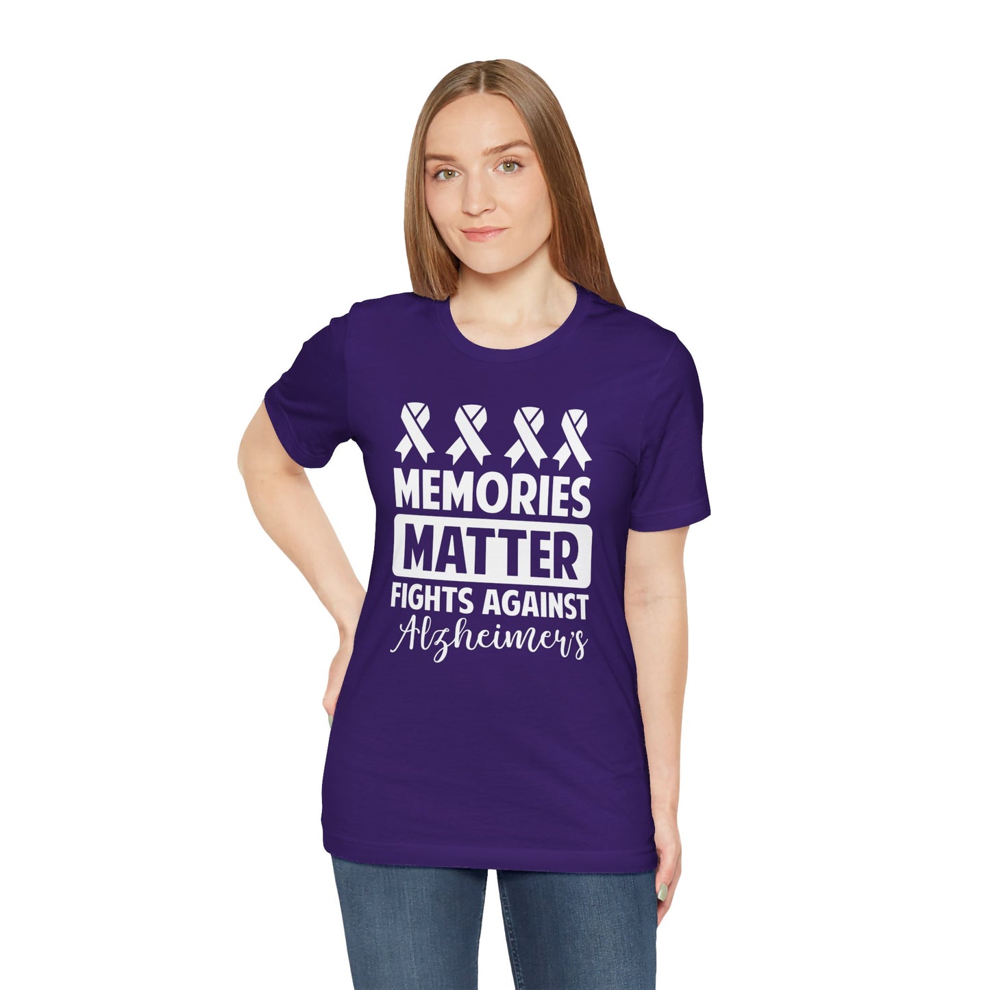 MEMORIES MATTER Fights Against Alzheimers- Unisex Jersey Short Sleeve Tee