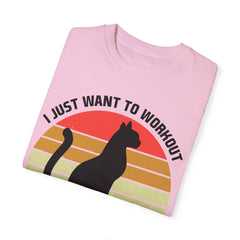 Workout & Cat Lover Unisex T-Shirt - I Just Want to Workout and Hang with My Cat