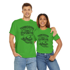 Thanksgiving Family Dysfunction Tee, Unisex Cotton T-Shirt, Funny Holiday Shirt, Family Gathering Wear, Thanksgiving Humor Apparel