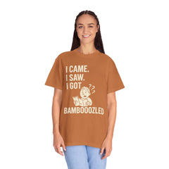 Funny Unisex Garment-Dyed T-Shirt, Bamboozled Shirt, Humorous Tee, Gift for Him/Her, Quirky Casual Wear