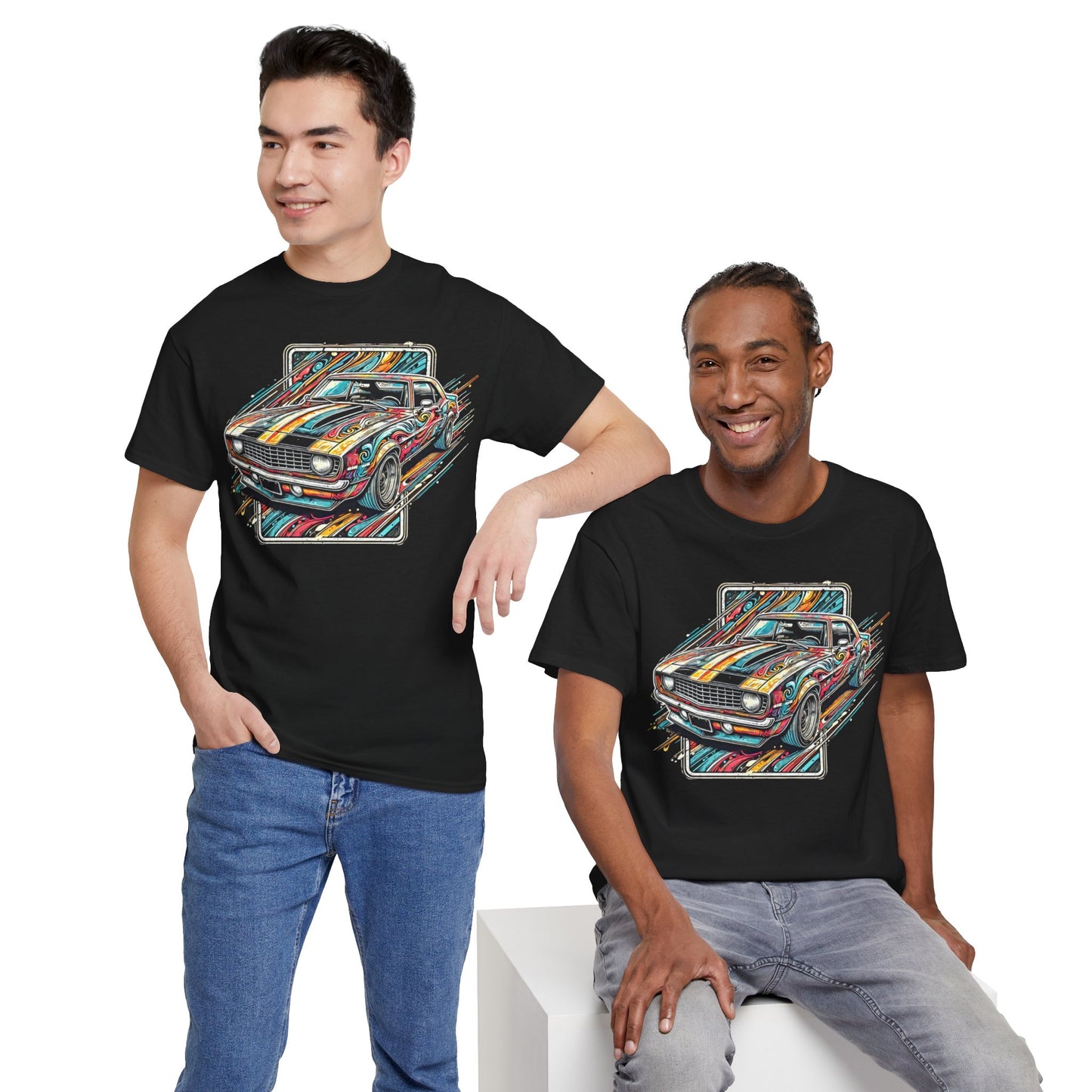 Graffiti Mania Chevy Camaro Graphic - Unisex Heavy Cotton Tee