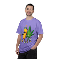 Vintage 'Lighter & Weed' Graphic T-Shirt — Relaxed Stoner/Cannabis Tee