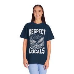 Respect the Locals Whale T-Shirt — Marine Conservation Graphic