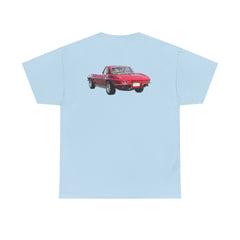 Red Corvette Summer Unisex Tee - I'm Vetted For Life Front and Back Image T Shirt