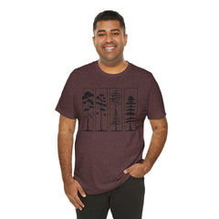 Nature-Inspired Unisex Jersey Tee, Tree Graphic T-Shirt, Eco-Friendly Fashion, Gift for Nature Lovers, Casual Wear, Outdoor Adventure
