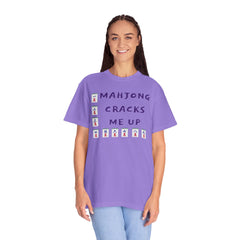 Mahjong Cracks Me Up, Comfort Colors 1717, Funny Graphic Tee, Unisex Garment-Dyed T-shirt, gift for mahjong player, mahjong lover gift, casual wear tee, humorous t-shirt, novelty mahjong shirt