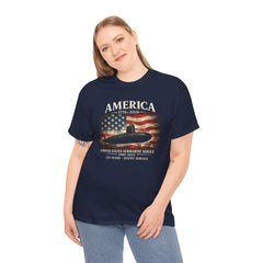 America 250th Submarine 125th Flag T-Shirt — Vintage USA Military Tee