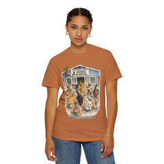 Front Graphic "Who Let the Cats Out?" Baldwin Harbor Animal Hospital Cute Vet Clinic T Shirt