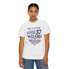 Level 37 Wizard T-Shirt — "Not a Nerd" THAC0 Survivor D&D Gamer Tee