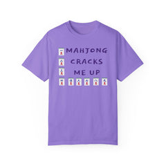 Mahjong Cracks Me Up, Comfort Colors 1717, Funny Graphic Tee, Unisex Garment-Dyed T-shirt, gift for mahjong player, mahjong lover gift, casual wear tee, humorous t-shirt, novelty mahjong shirt