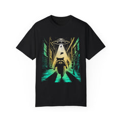 Raccoon UFO Funny Comfort Colors Graphic T-Shirt