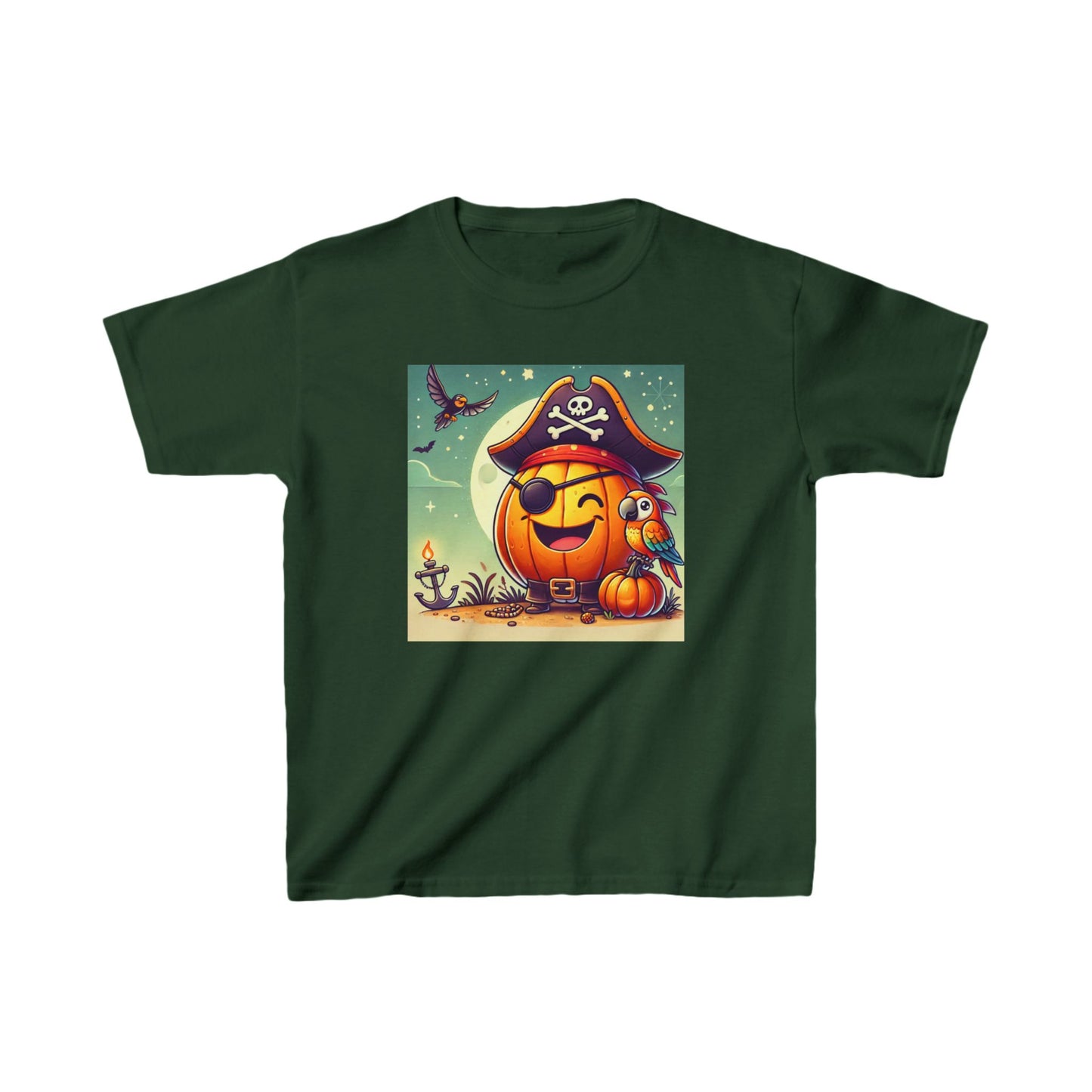 Friendly Pumpkin Pirate  - Kids Heavy Cotton™ Tee