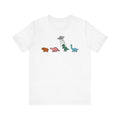 UFO and Dinosaurs Retro Unisex Jersey Short Sleeve Tee