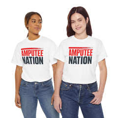 Amputee Nation Unisex Heavy Cotton Tee, Support Shirt, Gift for Amputees, Awareness Apparel, Casual Comfort Wear